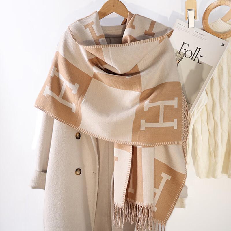 Women s Double-Sided Letter Core-Spun Scarf
