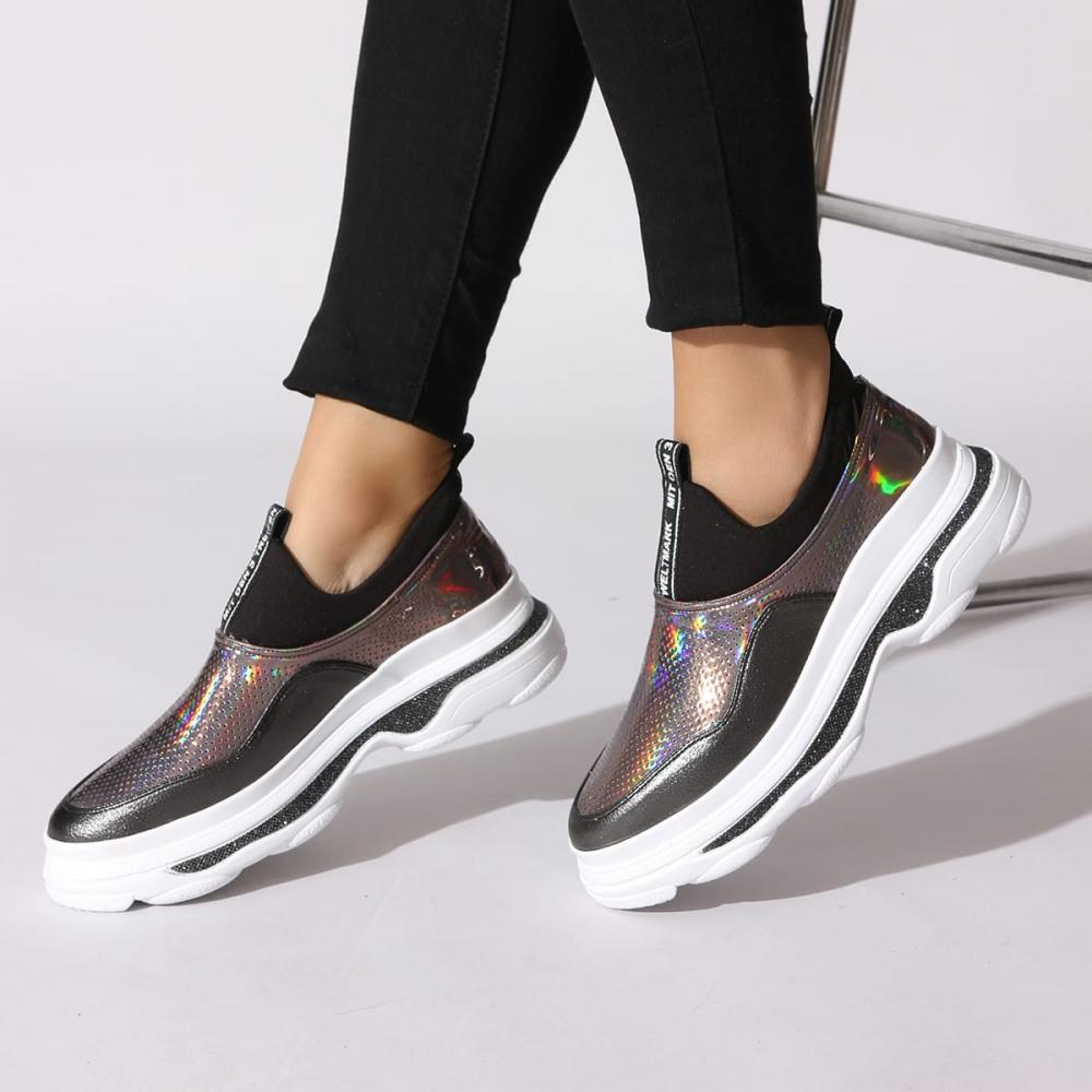 

Черные платиновые женские кроссовки 37 платиновый