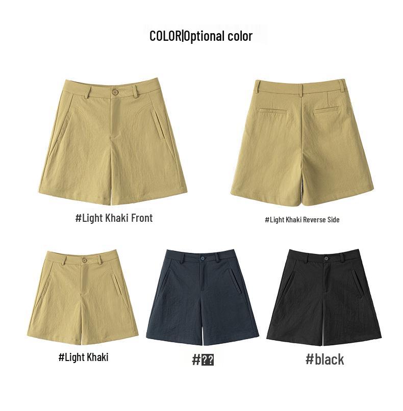 Women's 2026 Summer High-Waisted Loose Wide-Leg Capri Shorts - Casual Straight Five-Point Style