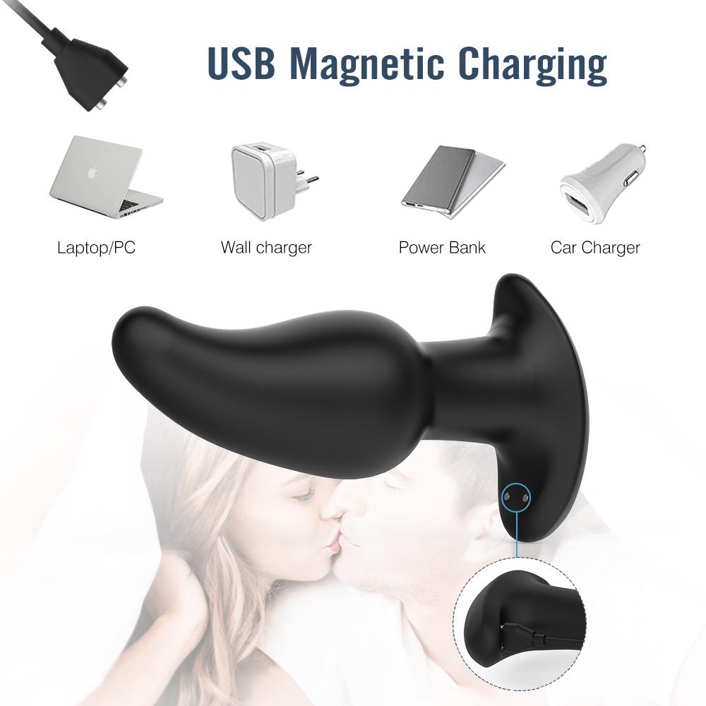Remote Control Rotating Beads Anal Plug - Wearable Vibrating Prostate Massager for Men & Women, Discreet Adult Toy