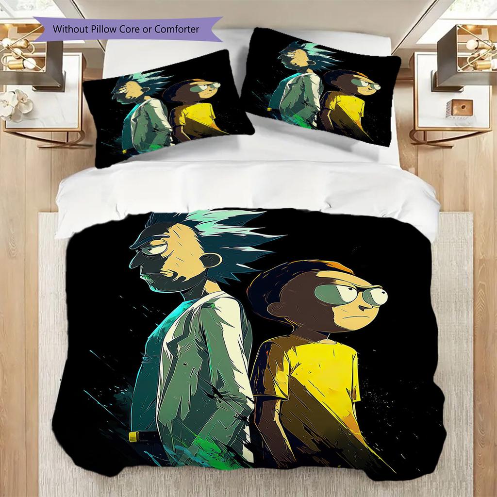 Wubba Lubba Dub Dub Rick Sanchez Home Soft Sofa Cover Blanket Down Pillowcase Duvet Cover Without Core Threepiece Set Without Core