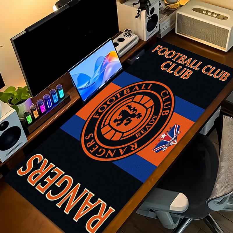 Rangers FC Logo Color Mouse Pad Large Gaming Table Cushion Non-slip Laptop Tablet Big Mousepad XXL Mat Mini PC Playmat With Lock Edge