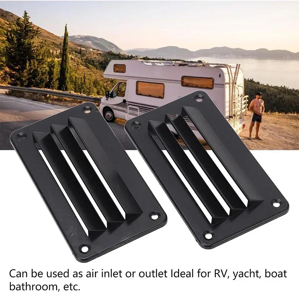For Durable RV Exhaust Vent Covers 2pcs with Rounded Corners Made from ABS Plastic for Protection and Efficient Airflow