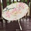 70cm Silk Fabric Tassel Umbrella Handheld Chinese Style Ancient Dance Umbrella Decorative Windproof Classical Oil Paper Umbrella