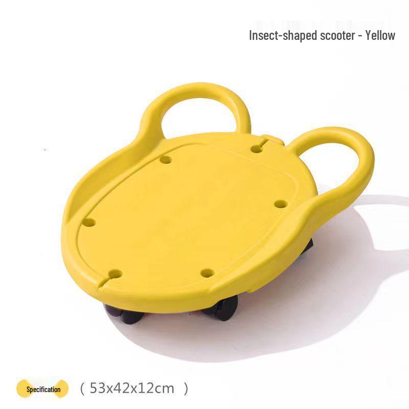 Children's Sensory Integration Scooter: Four-Wheeled Vestibular Balance Board for Crawling and Fitness.