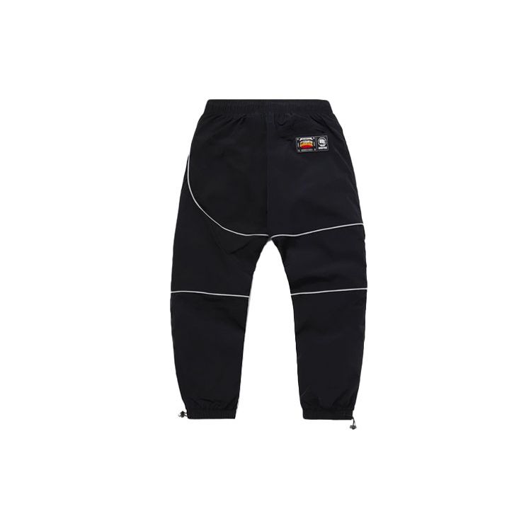 Li Ning Badfive Sports Basketball Series Jianghu Hero Patchwork Cuffed Loose Sports Pants Men Pants Black AKXQ561-1