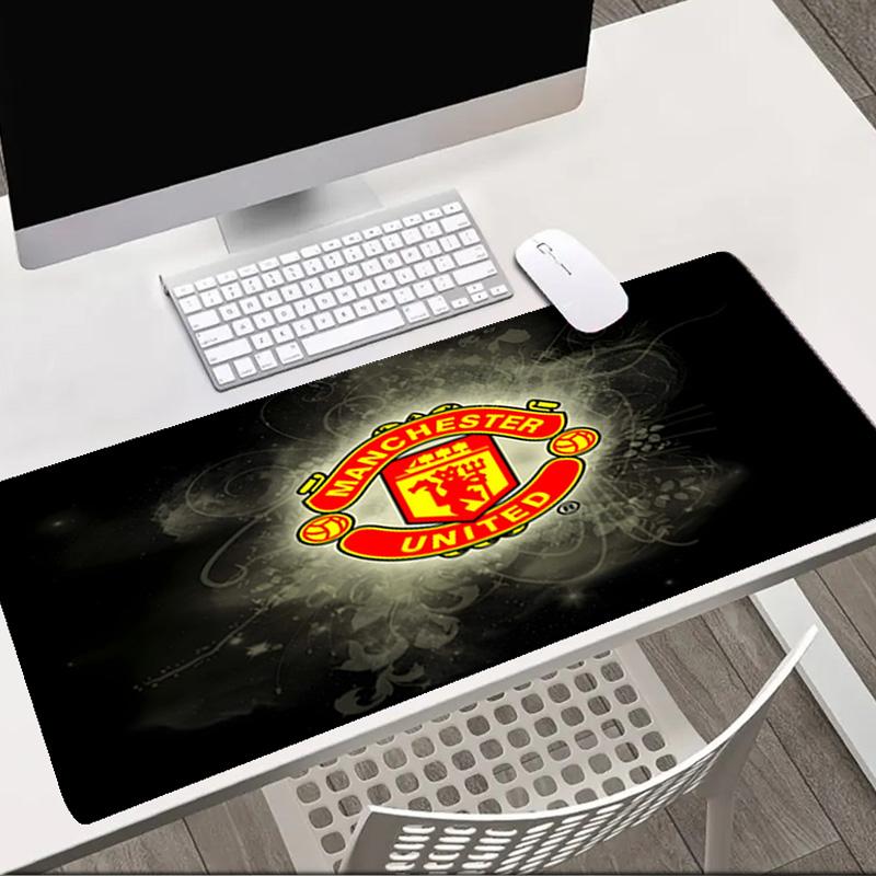 Football Manchester Crest Mouse Pad Office Desk Mat, Gaming Mouse Pad Mousepad, Keyboard pad,Heavy-Duty Non-Slip Rubber Backing, Gift