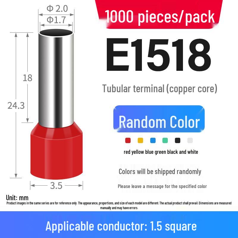 European Pin-Type Pre-Insulated Copper Ferrule Wire Connectors with Crimping Pliers