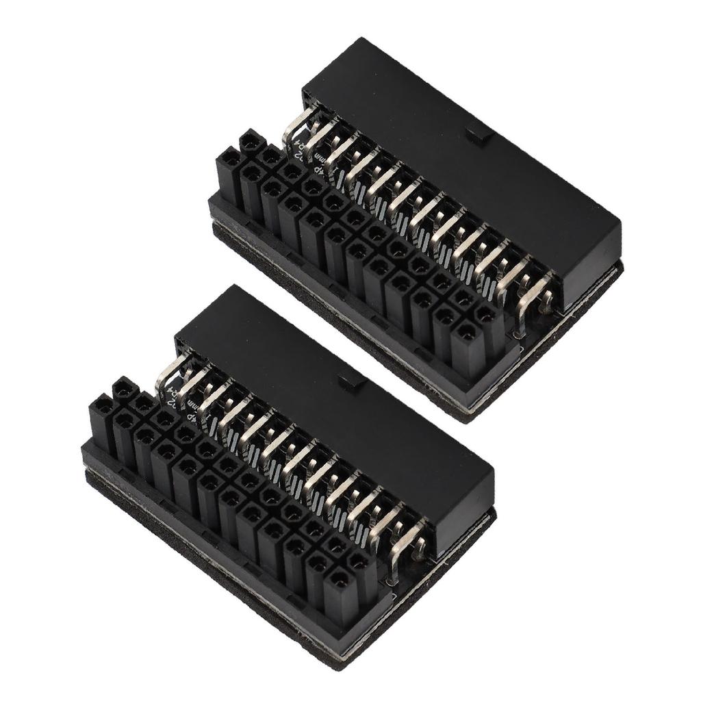 2 STÜCKE ATX 24 Pin 90 Grad Adapter Motherboard 24Pin Buchse auf 24pin Stecker 90 Grad Verlängerung Verbinden