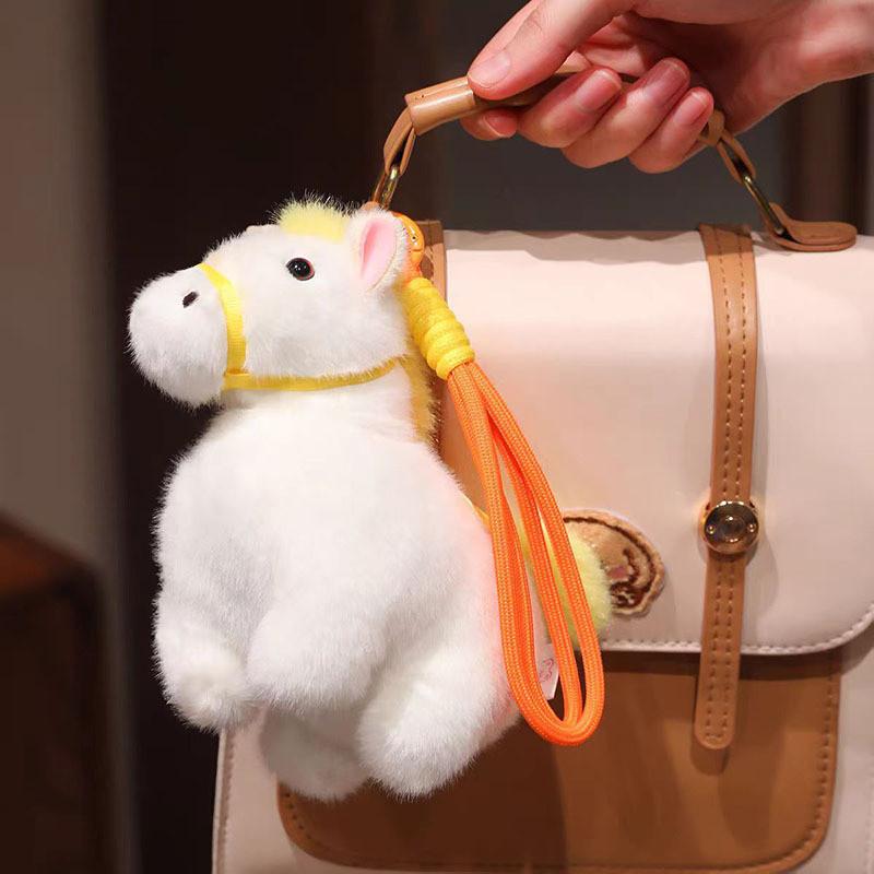Sunshine Rainbow Pony Plush Toy Keychain With Soft Short Plush For Kids And Teens