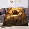 Christian Jesus Cross Theme Throw Blanket for Bed Sofa Picnic All Seasons Home Textile