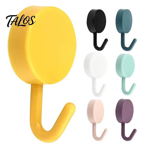 Damage Free Wall Hooks 10PCS Adhesive Hooks, Decorative Multi-colored Plastic Hangers, No Storage Organizers Drilling Required Colorful for