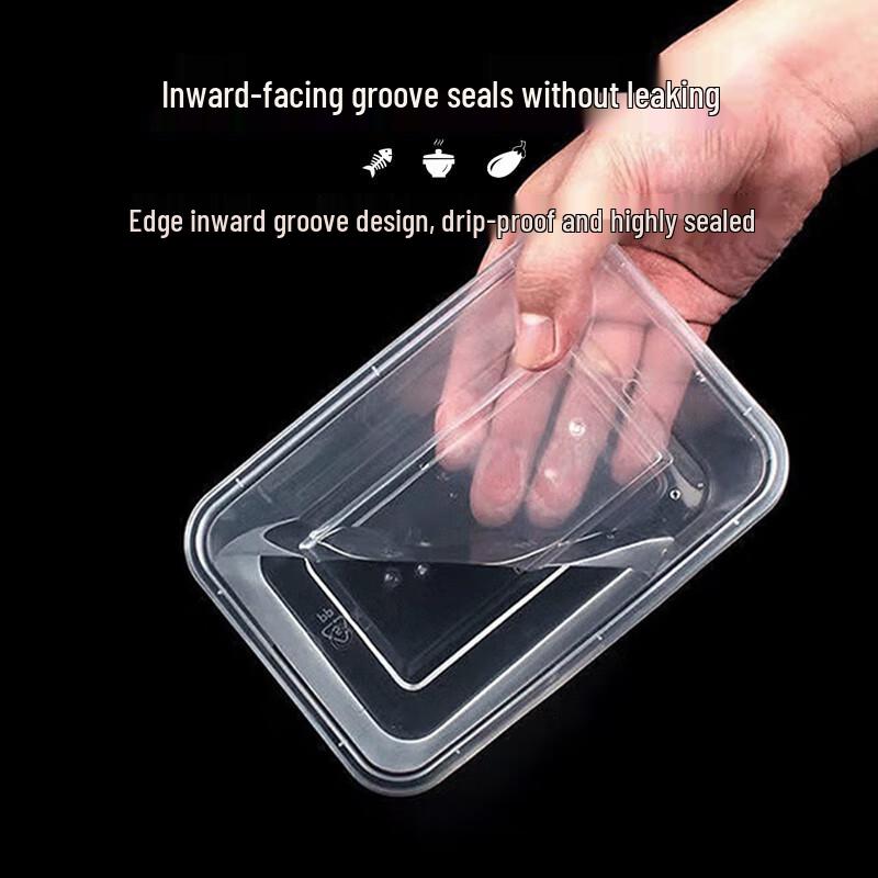 Disposable Microwavable Rectangular Food Containers with Lids