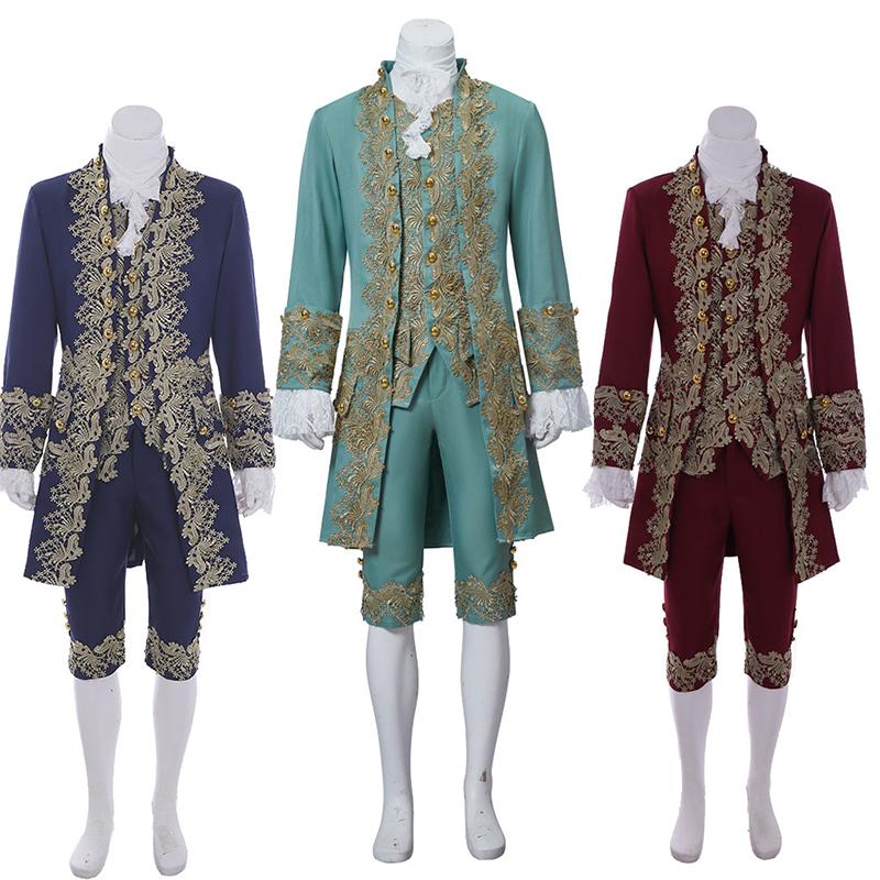 Men's Victorian Costume Regency Tailcoat Jacket Marie Antoinette Costume Suit Halloween Partywear Costume Outfit