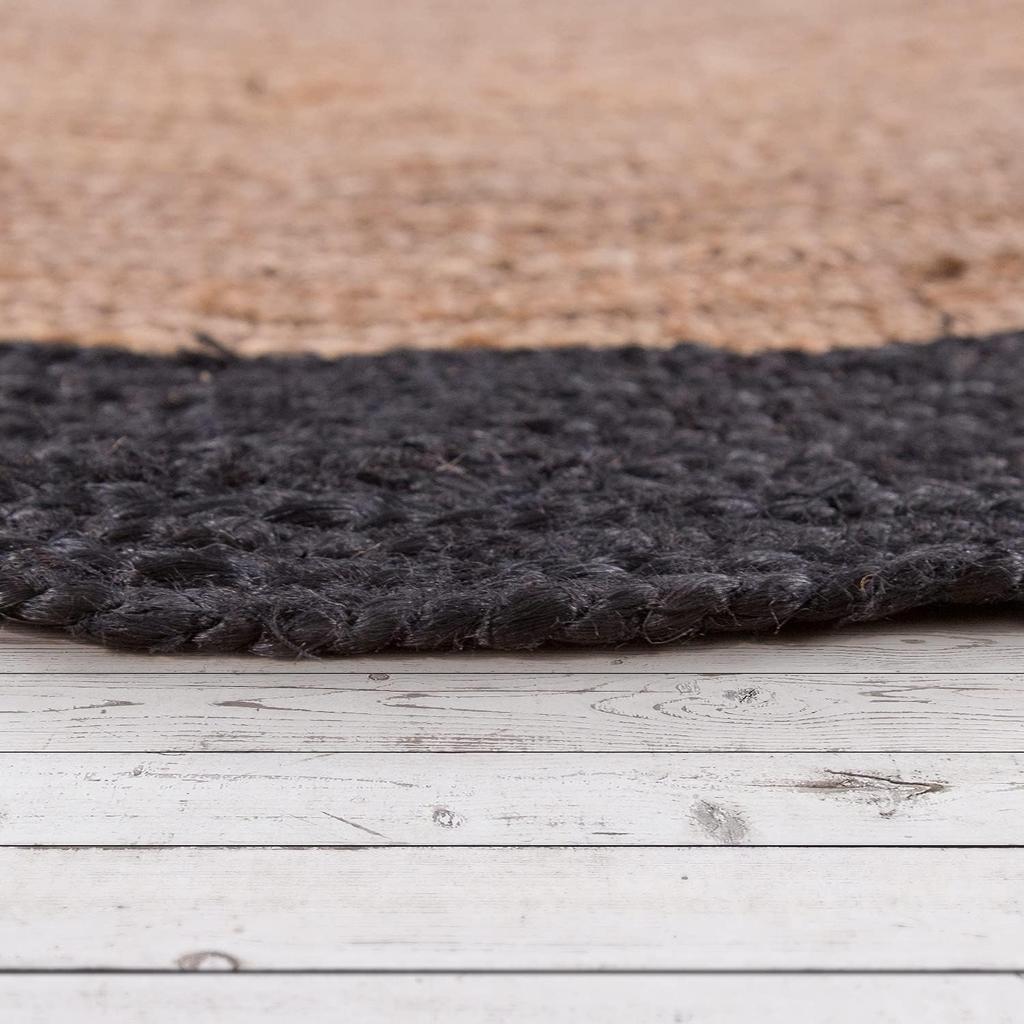 Ručně vyráběný jutový kulatý koberec Přírodní koberec pro jakýkoli prostor Vzhled Rustikální dekor Pro jakoukoli prostorovou oblast