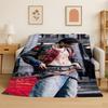Kpop B-BTS Jung Hoseok J Hope Flannel Blanket Soft Warm Throw Blanket for Bedroom Living Room Bed Travel Camping Picnic Gift