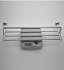Stainless Steel Wall-Mounted Towel Rack with Storage Shelf, Punch-Free Installation