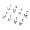 Butterfly Flower Belly Button Ring Mini Body Jewelry Sexy Belly Piercing Ring  Women Girls