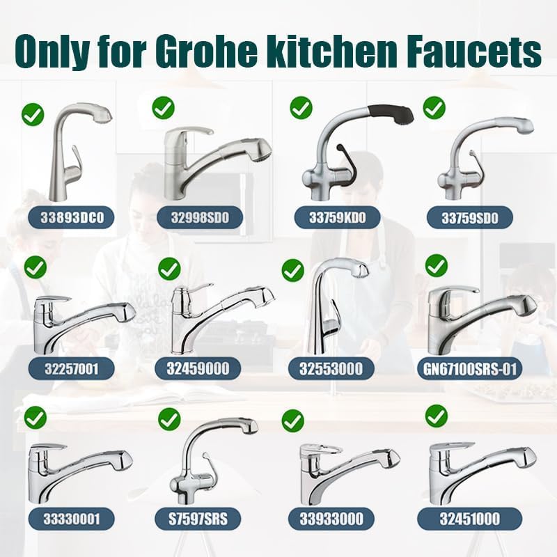 Kitchen Faucet Hose Replacement Parts for Grohe 48293000 Flexible Faucet Hose, Pull-Out Faucet Hose Replacement, Flexible Hose for Pull Out Kitchen