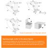 Metal Lid Support Hinges with Soft Close Lid Support Hinge Folding Adjustable Stop In Any Position for Wardrobe Cabinets Door