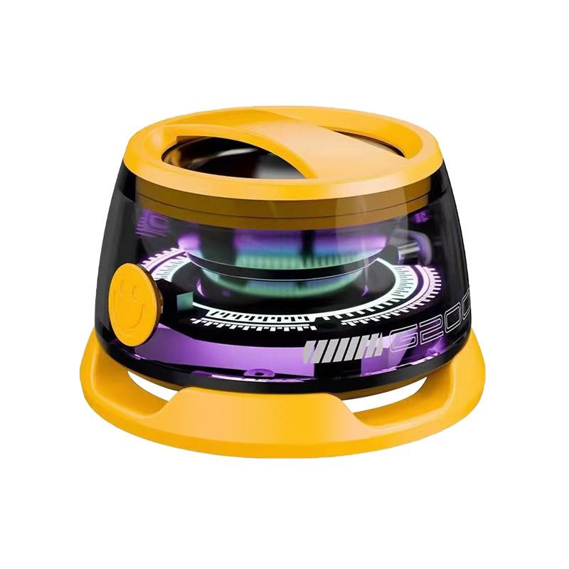 Lauko magnetinis Bluetooth garsiakalbis belaidis nešiojamas mini kelioninis stereo garsiakalbis su RGB spalvų šviesa ir telefono laikikliu, skirtas iOS