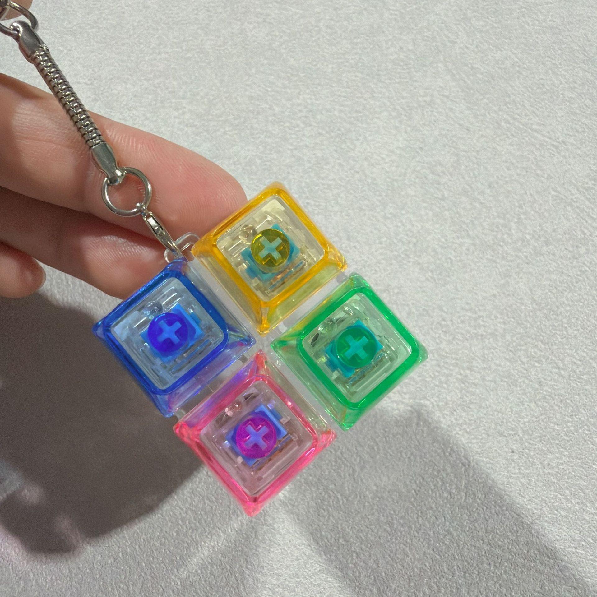 PC high-transparency Tetris decompression button mechanical luminous keyboard decompression button flash pinch toy With light