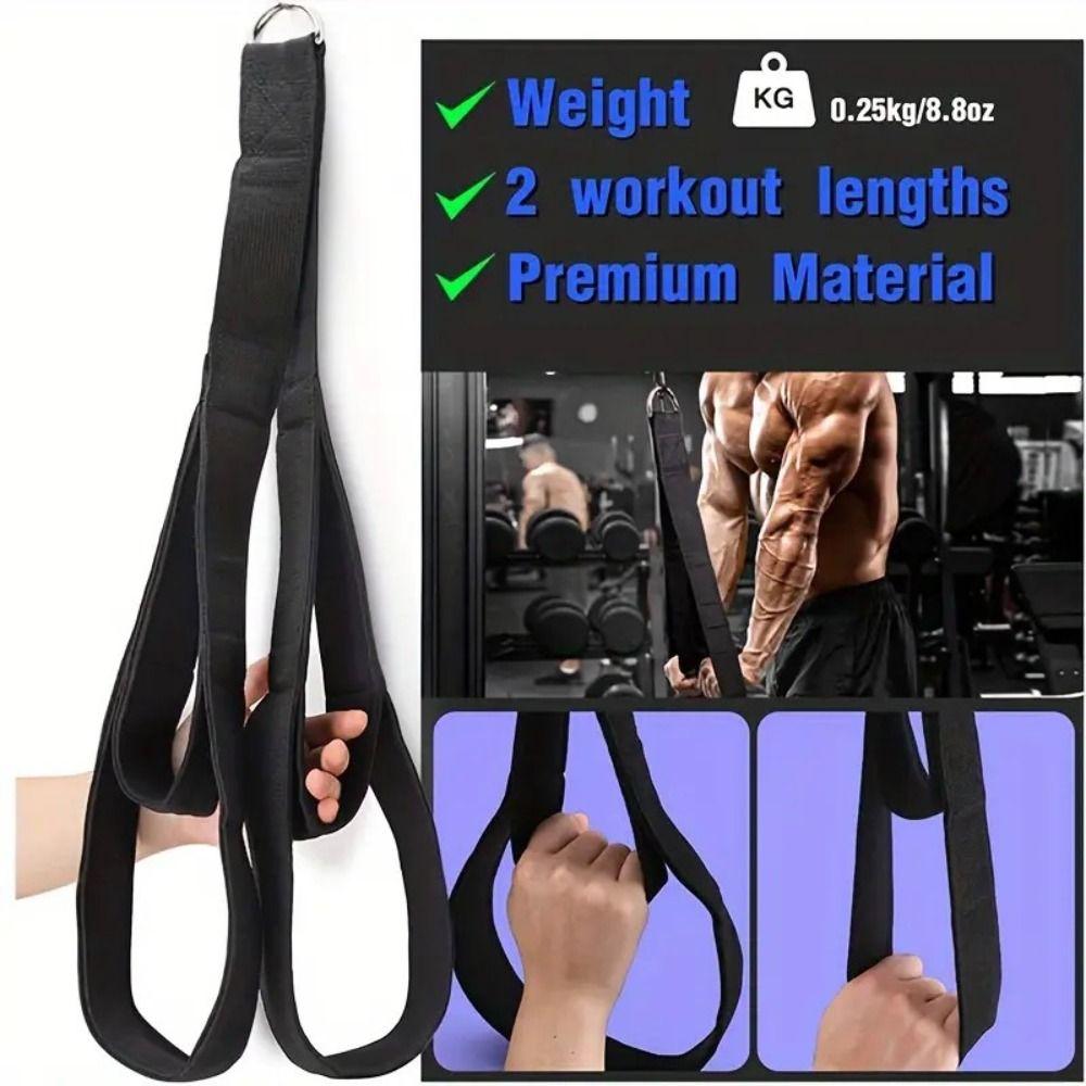 Anti-Slip Arm Strength Rope Muscle Training Pull Down Rope Men Women Long Triceps Strap  Crunches