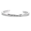 New Arrival “Never Give Up” Engraved Letter Twist Open Bangle Men Women Vintage Cuff Bracelets Bangle Jewelry