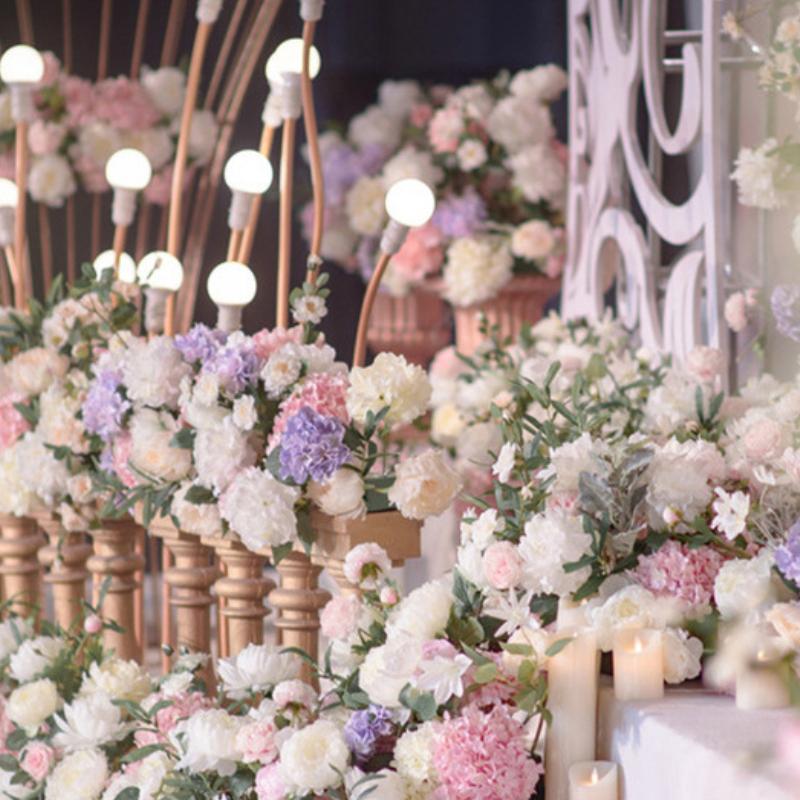 10 PCS Faux Silk Hydrangeas Flowers Heads with Stems Hydrangea Artificial Flowers Real Touch for Home Wedding Party Table Decor