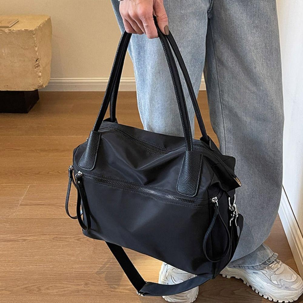 Multifunctional Nylon Tote Bag Large Capacity Hand Luggage Bag Commuting Shoulder Bag  Women