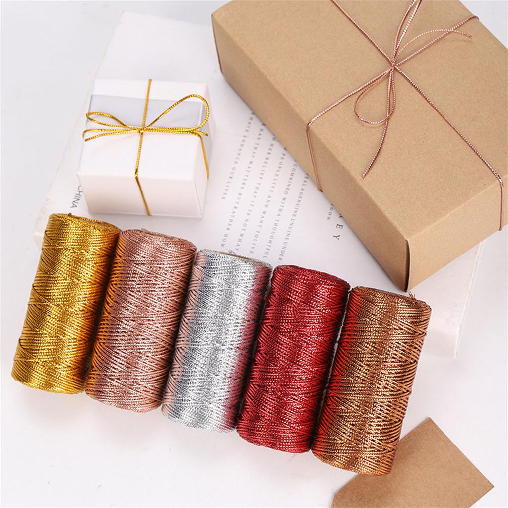 Christmas Metallic Bakers Twine 109 Yards Christmas Decorative Wrapping Twine String for Gift Wrapping Gift Decoration