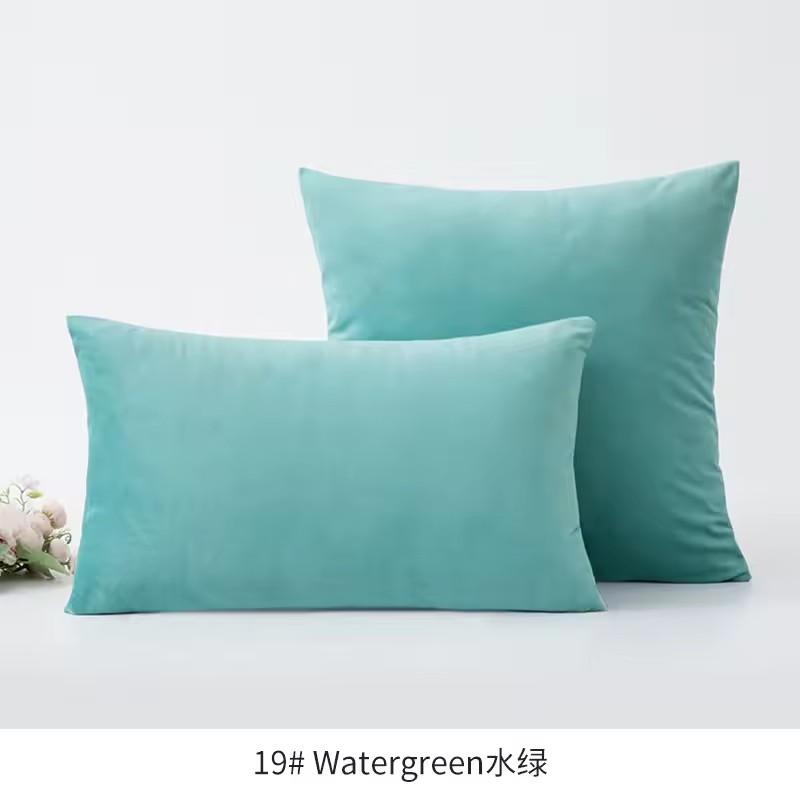 Solid Color Pillowcase Customized Size Dutch Velvet 30x50cm 40/45/50/55/60cm Bed Sofa Cushion Cover Car Hallowee Home Decoration