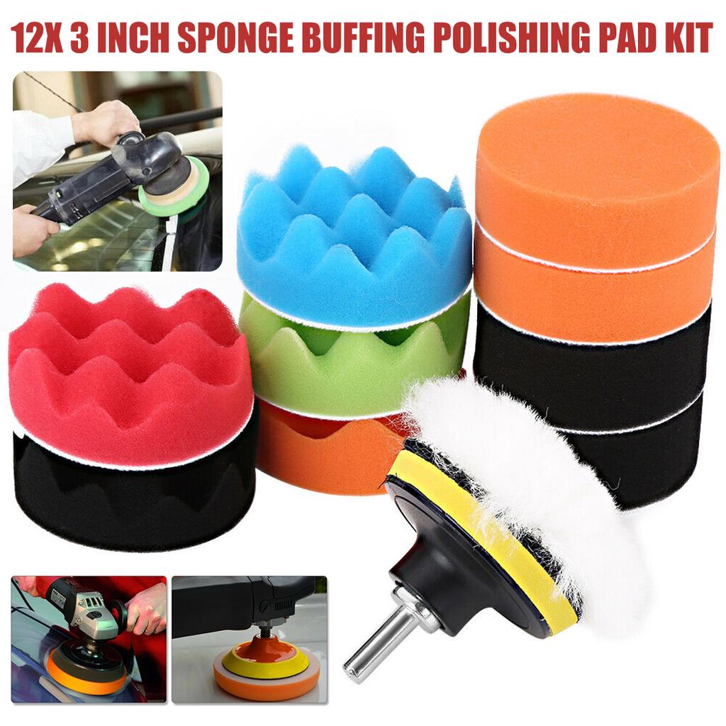 Car Polishing Disc Set Sponge Buffing Pad Kit For Drill Waxing Polisher Adapter Car Polishing Disc Set Sponge Buffing Pad Kit For Drill Waxing Polisher Adapter