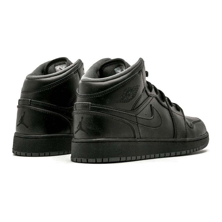 Jordan 1 Retro Mid GS Black Dark Grey 554725-021