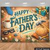 2D Vintage Wood Texture Father's Day Backdrop Photo Background