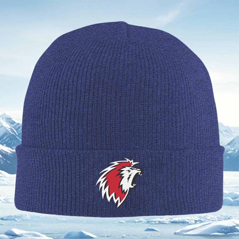 Lion Head Red White Black Men Women Unisex Knitted Hat Beanie Pullover Cap Winter Thermal Warm Christmas Outdoor Cycling Hiking