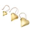 3Pcs Heart Shaped Decorative   3D Metal Brass Vintage Hanging Ornament Valentine Day Decoration Wall Art with Rope for Home Indoor Outdoor
