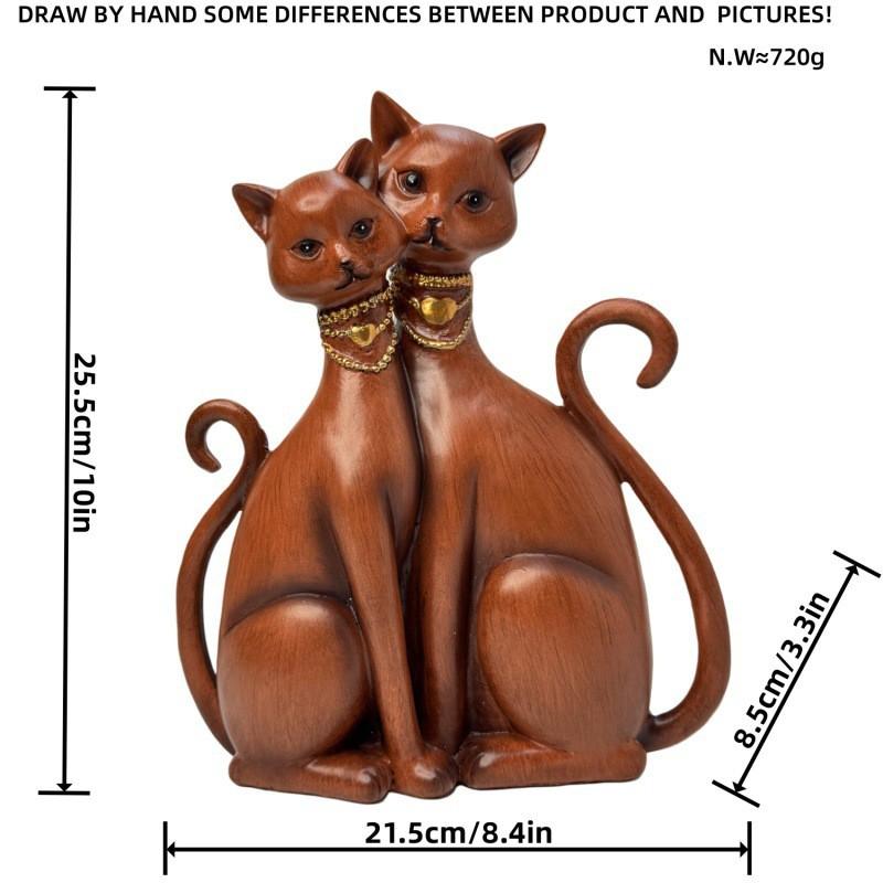 Nordic Style Graffiti Cat Figurine Resin Decor Living Room Home Office Gift