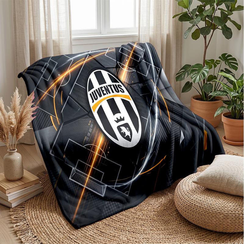 Juventus FC Themen-Decke Weiche Flanell-Decke Plüsch-Überwurf Gemütliche Sofa-Bett-Decke für Wohnkultur