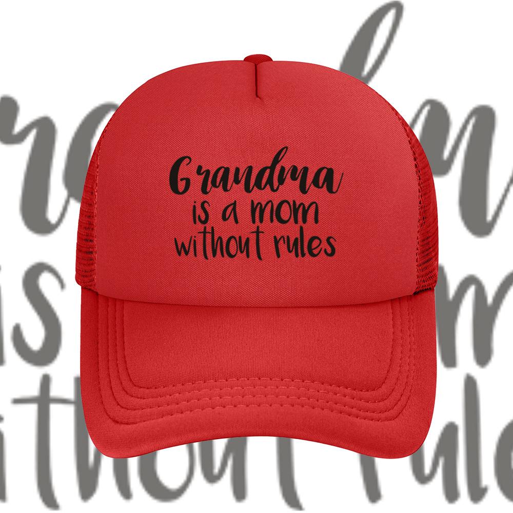 Grandma is mom without rules Baseball Cap Anime Graphic Hats Adult Unisex Women Sports Outdoor