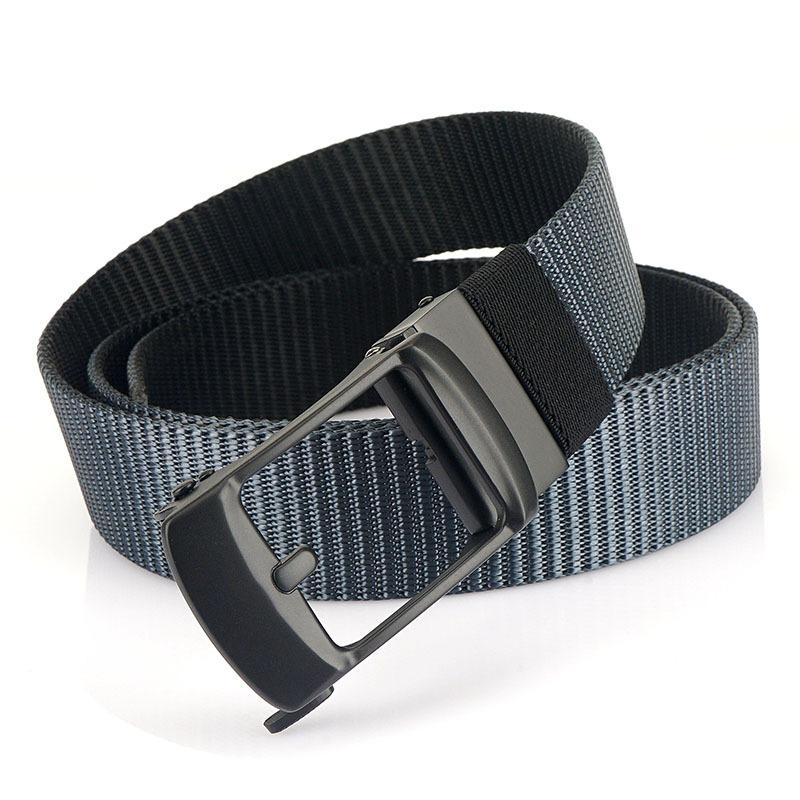 Otomatik Tokalı Naylon Bel Bantlı Yeni Erkek Seyahat Kemeri, Açık Hava Eğlence Çok Yönlü Çift Katmanlı Kalın Kemer