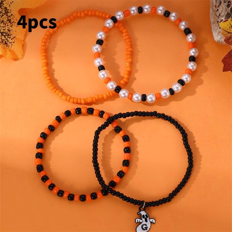 Halloween Themed Kids Accessory Zinc Alloy Leather Geometric Pumpkin Bat Ghost