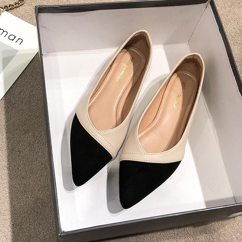 

Остроносые туфли-лодочки женские на плоской подошве новые мягкие туфли Doudou большого размера 41-43 33 абрикосовый