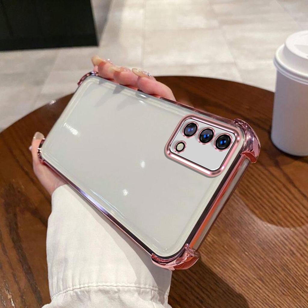 Case for OPPO A95 4G,A74 5G,A54 5G Electroplated Color Border Clear Phone Casing Cover