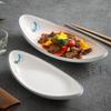 Nordic Style Boat-Shaped Ceramic Serving Plate