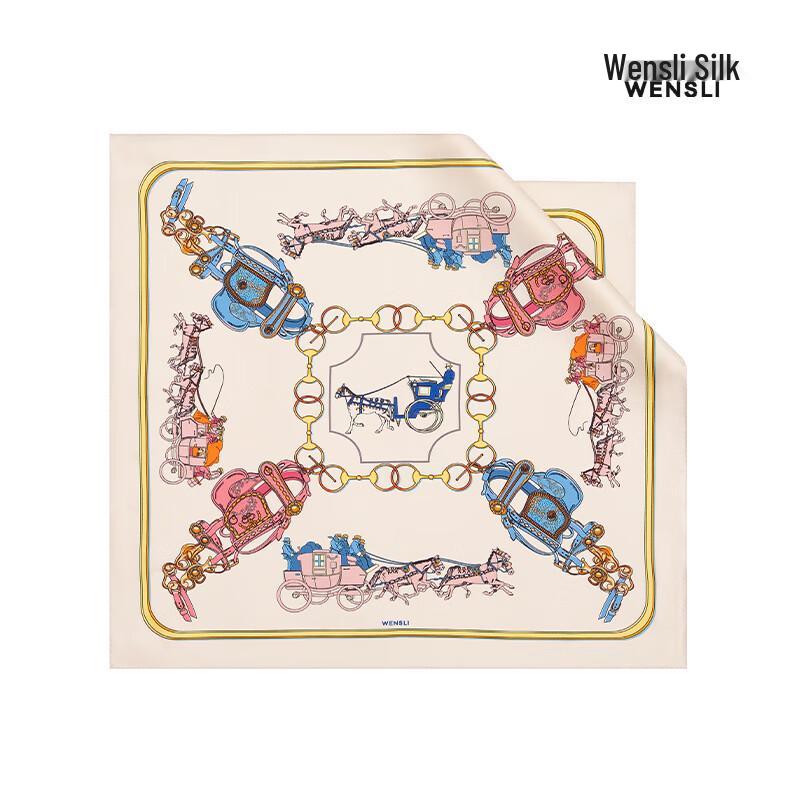 WENSLI 100% Mulberry Silk Small Square Scarf