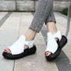 Fashion GKTINOO 2025 Summer Shoes Thick Bottom Flat Platform Sandals For Women Genuine Cow Leather Fashion Wedges Peep Toe Women Sandals