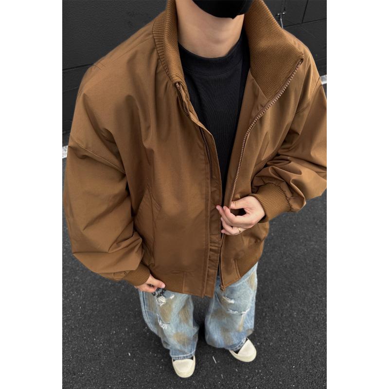 Giacca Bomber da Uomo Vestibilità Larga Corta Streetwear
