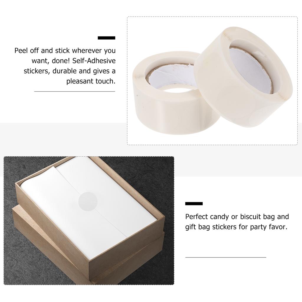 Clear Sealing Stickers Safe Transparent Gift Wrapping Party Favor Labels Biscuit Bag Sealer Various Surfaces