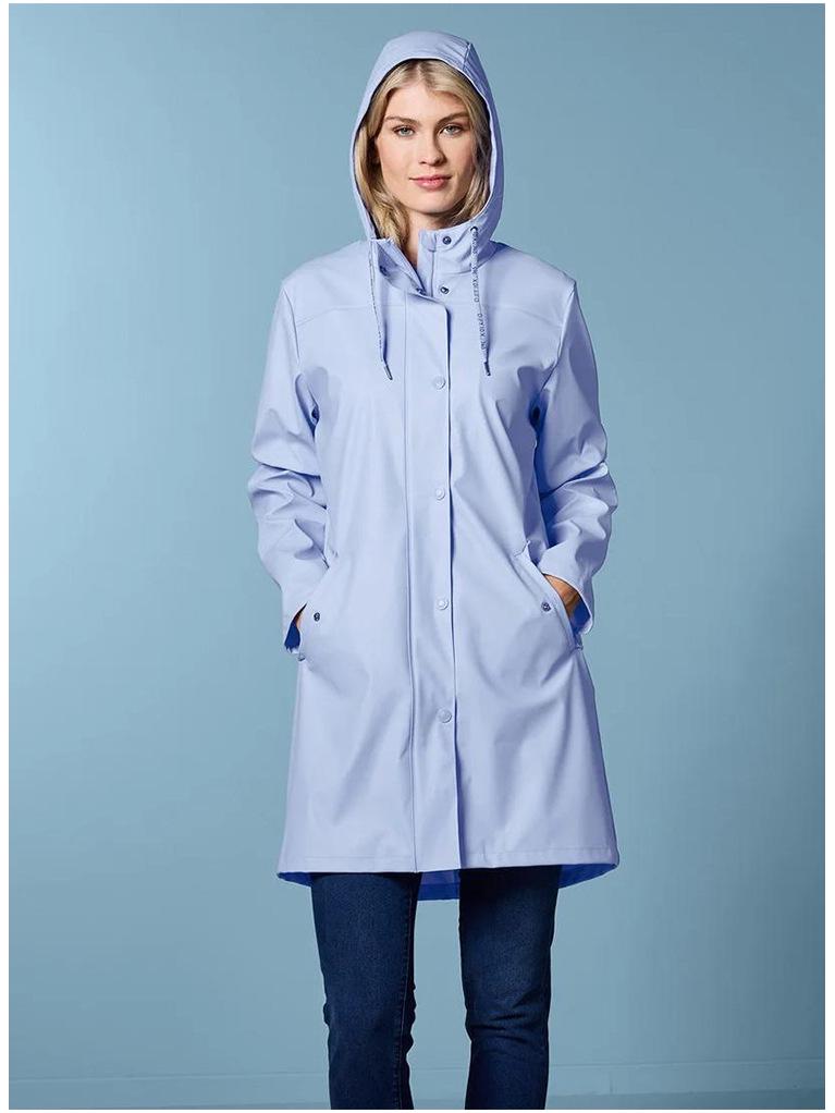 Umweltfreundlicher Damen PU Trenchcoat in mittlerer Länge für Wandern und Freizeit
